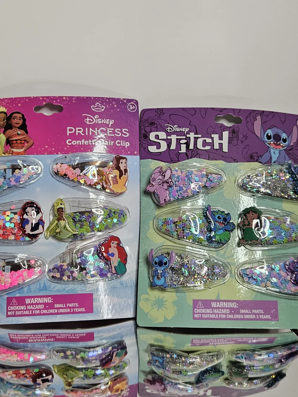 Disney Princess & Stitch Confetti Hair Clips Set